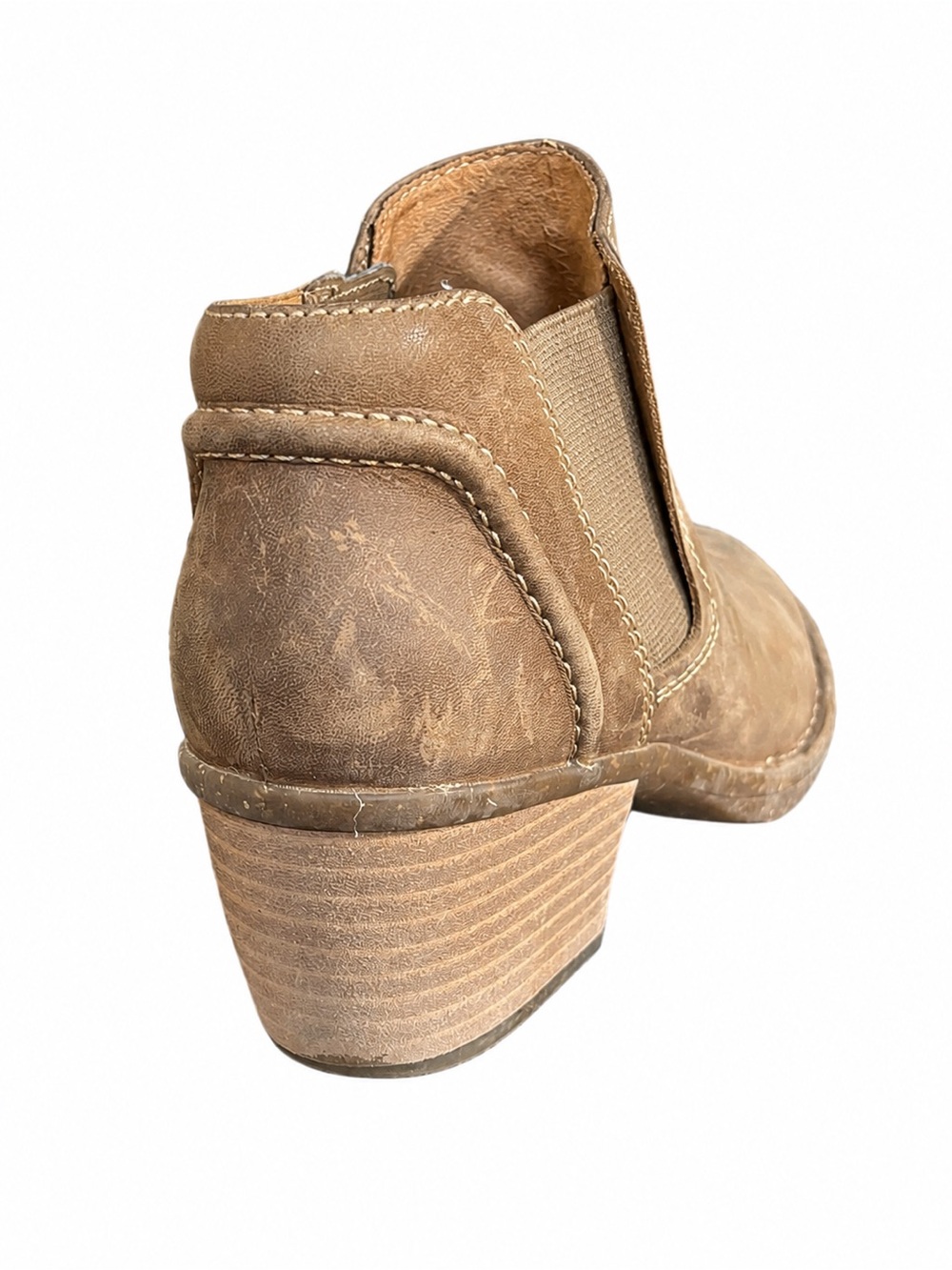 Clarks Kastela Lo Chelsea Ankle Boots Women’s 6.5 Distressed Tan Leather Booties - Picture 5 of 7